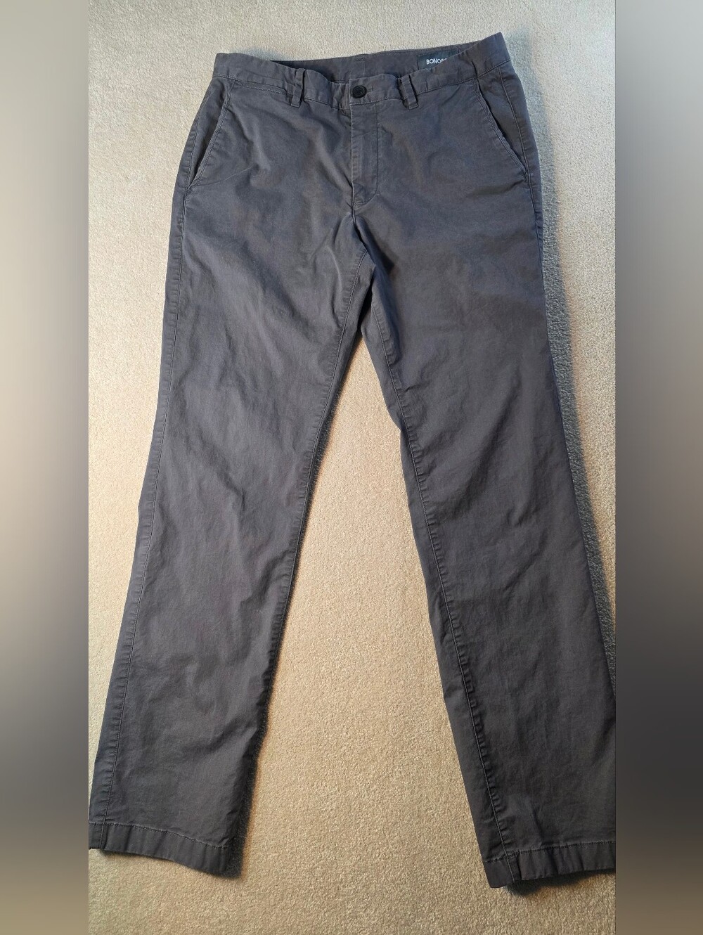 Bonobos Slim Graphite Gray Chinos Pants Dress Casual Golf Mens 33 X 32